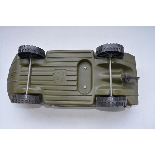 70 - Cherilea 1/6 scale amphibious Jeep with 2 Action Man figures, motorbike with side-car and a canoe (5... 