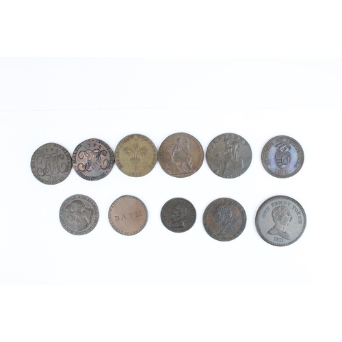 926 - C18th/19th English Warwickshire and Somerset provincial conder token coins inc. Birmingham 1792 half... 