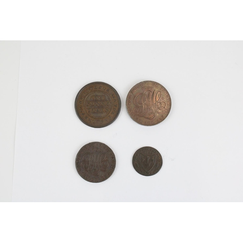 928 - C18th/19th Welsh provincial conder token coins inc. Anglesey 1787 penny Druids head/Pm Co. cypher wi... 