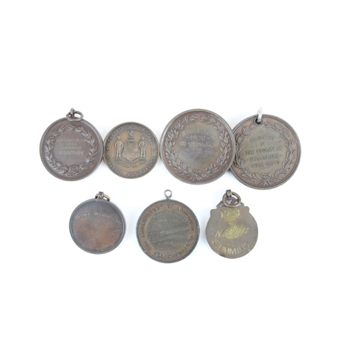 933 - Late C19th/early C20th British provincial sporting medals inc. 1878 Leamington Spa Plimpton Skating ... 