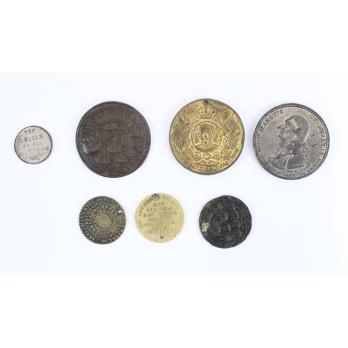 934 - C18th/19th military commemorative medallions and tokens inc. Peace of Amiens, 1814 Peace of Paris, 1... 