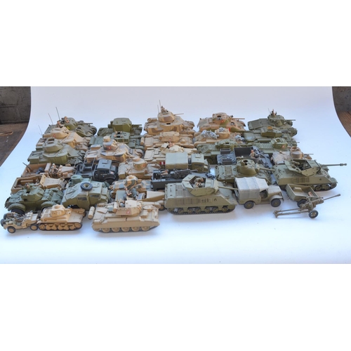 79 - Collection of built 1/35 plastic armour models, mostly WW2 allied and some modern vehicles including... 