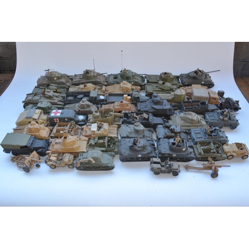 79 - Collection of built 1/35 plastic armour models, mostly WW2 allied and some modern vehicles including... 