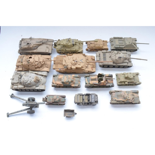 79 - Collection of built 1/35 plastic armour models, mostly WW2 allied and some modern vehicles including... 