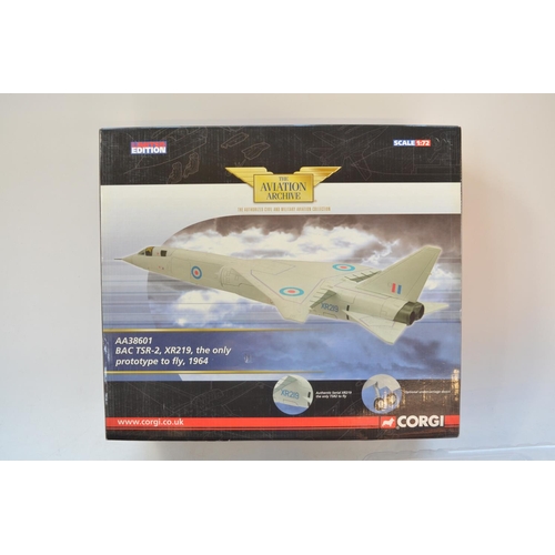 81 - Corgi Aviation Archive 1/72 BAC TSR 2 diecast model, item no AA38601, XR219 The Only Prototype To Fl... 