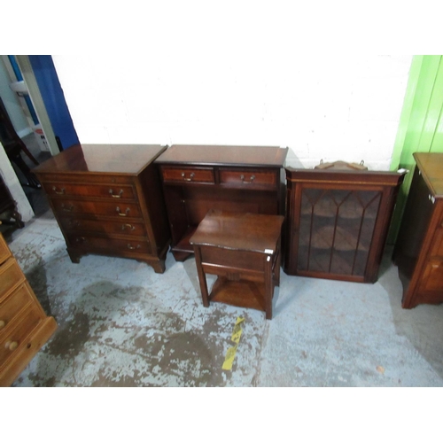 207 - DISPOSE OF - DO  NOT PUT THROUGH AGAIN Mahogany chest of drawers with fitted pull out writing drawer... 