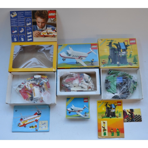 505 - Three boxed vintage Lego sets, Light & Sound System Helicopter set 6482, Business Jet set 6368 and F... 