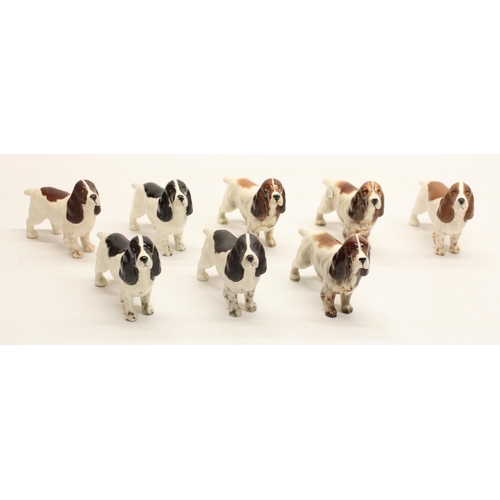 171 - Beswick Cocker Spaniel figures, model #1754 (8)