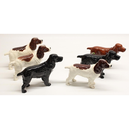 175 - Beswick cocker spaniels, H14cm (7)