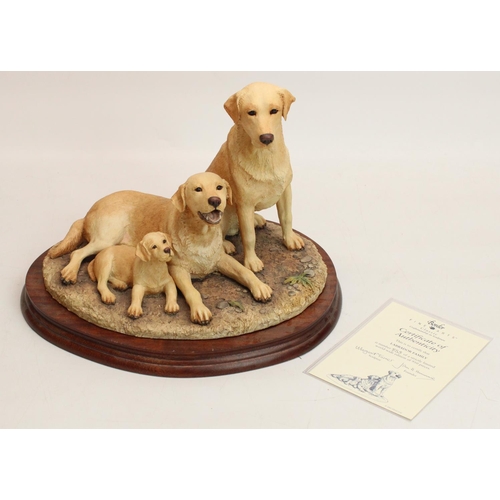 184 - Border Fine Arts Labrador Family B0730A modelled by Margaret Turner, limited edition #853 of 950, H2... 