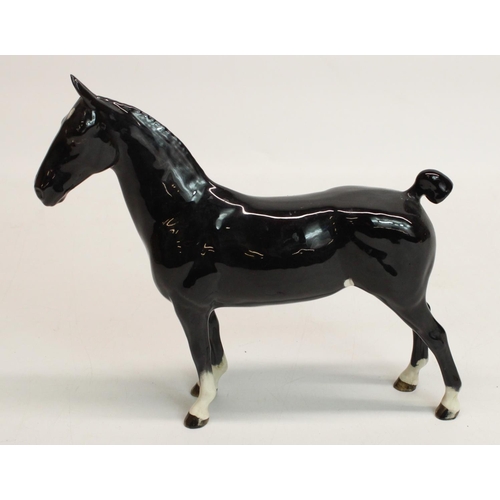 192 - Beswick Hackney carriage horse, Black Magic, H19.5cm