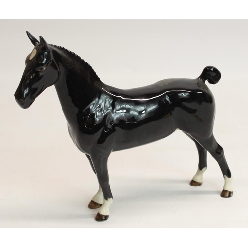 193 - Beswick Hackney carriage horse, Black Magic, H19.5cm