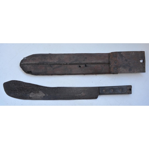 738 - British Army Machete with sheath. Sheath stamped SL 1942 with broad arrow