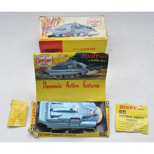 417 - Dinky Toys Spectrum Pursuit Vehicle with original box (damaged), no accessories and another SPV from... 