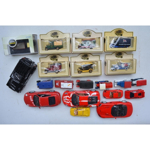 419 - Collection of diecast model cars, various scales and manufacturers to include Burago, Maisto, Welly ... 