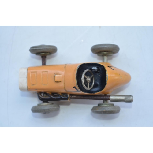 420 - Schuco West German made Micro Racer with key. Mechanism winds and holds tension with running lock en... 