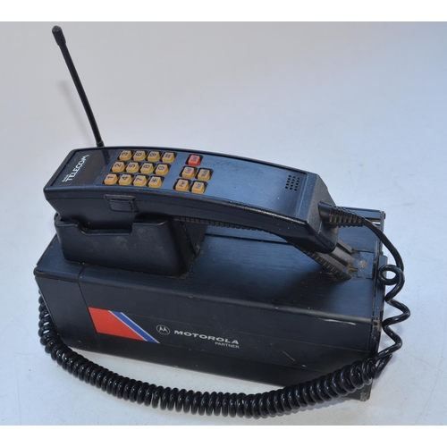 Vintage Late 80 s Motorola British Telecom Mobile Phone With Battery Etc