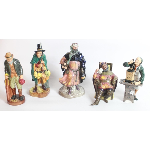 145 - Five Royal Doulton figures - The Clockmaker HN2279 H19cm, The Foaming Quart HN2162 H15cm, The Masked... 