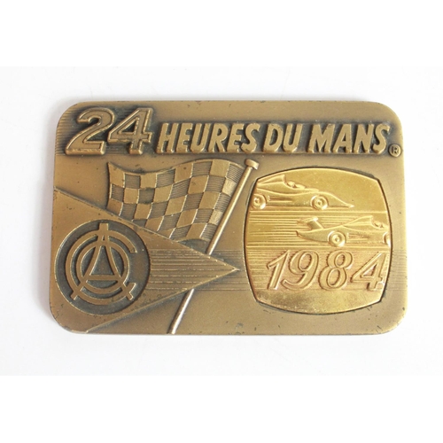 150 - 1984 24 Heures Du Mans Automobile Club driver presentation entry brass plaque (blank), 9.5cm x 6.1cm