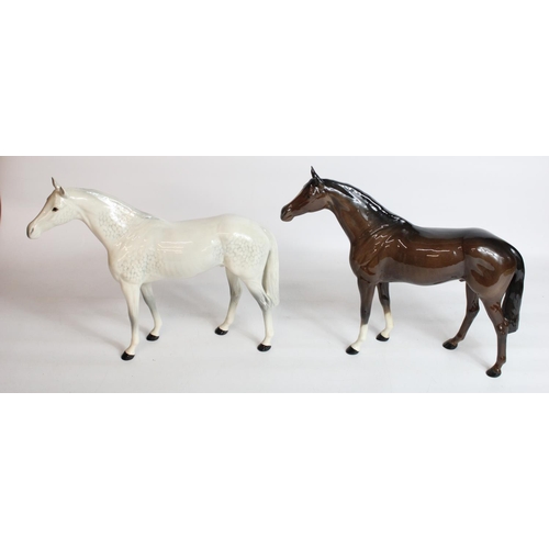 241 - Beswick large Racehorse model 1564 in Dapple Grey and Brown (2)