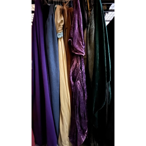 224 - Cloaks, various colours including green and purple (approx. 30)