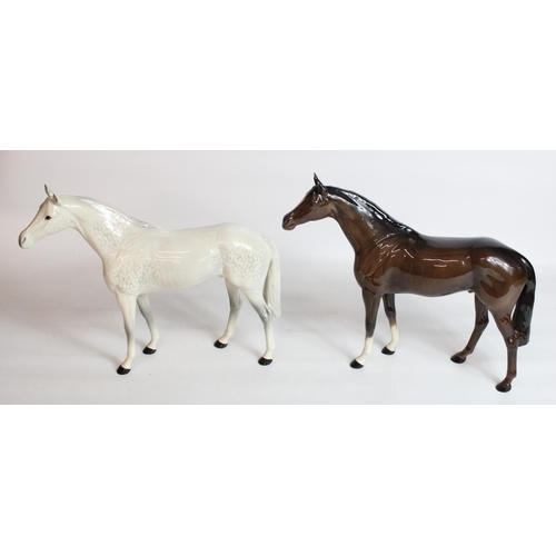 241 - Beswick large Racehorse model 1564 in Dapple Grey and Brown (2)