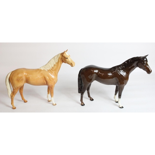 242 - Beswick Large Hunter model 1734 in Palomino and Brown (2)