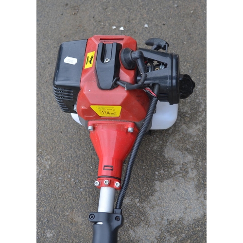 543 - Petrol driven long handled hedge trimmer, no manufacturers marks