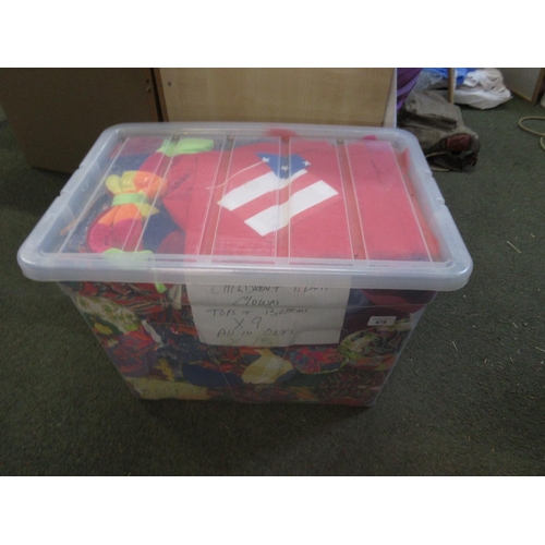 478 - Children's and adult's clown costumes (1 box)