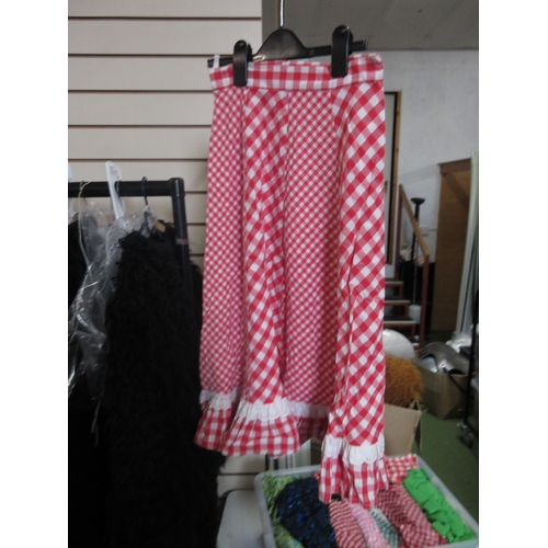 851 - Collection of children's floral and checked skirts (1 box)