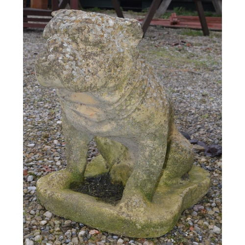 521 - Reconstituted stone Bulldog, H40cm