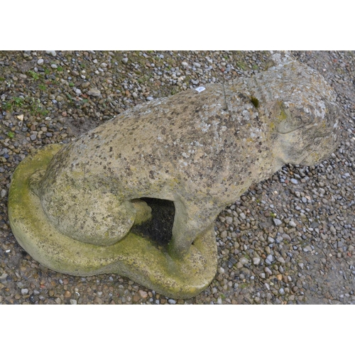 521 - Reconstituted stone Bulldog, H40cm