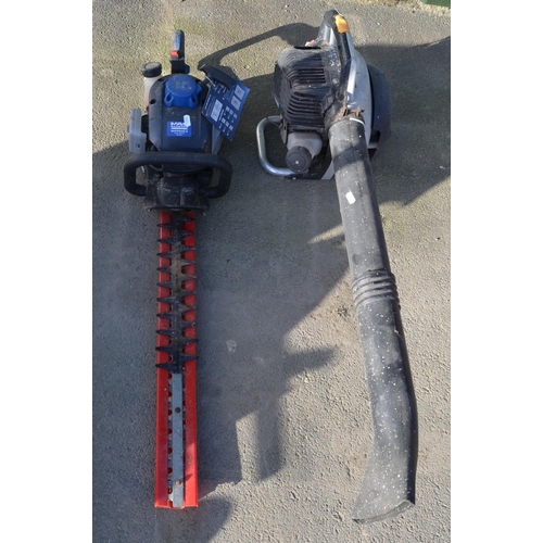 88 - Ryobi petrol leaf blower and a MacAllister petrol hedge trimmer