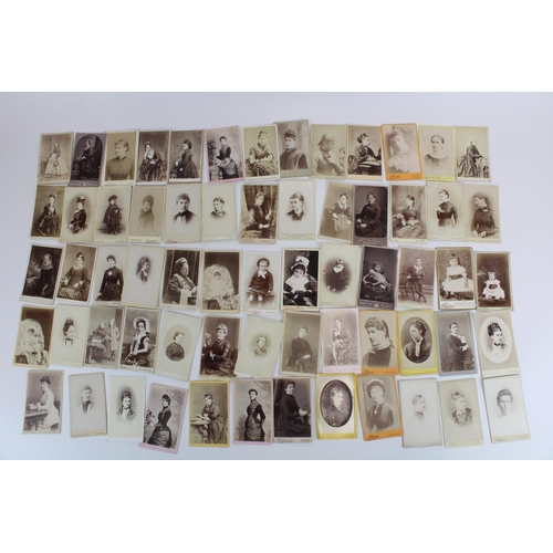 70 - Collection of mid to late Victorian monochrome photographic Cartes de Visite, the CDVs mainly indivi... 