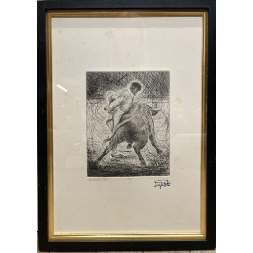 509 - Enzo Plazzotta (1921-1981): 'Aprendause - 1973' ltd.ed etching 22/70, titled and numbered in pencil,... 