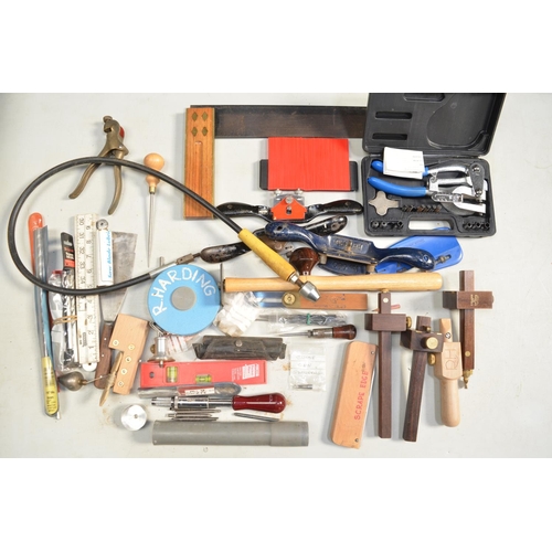 590 - Collection of handheld tools, predominantly woodworking including mortice gauges from Marples and R.... 