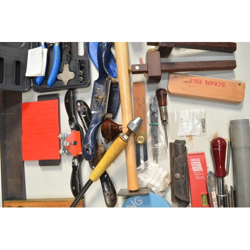 590 - Collection of handheld tools, predominantly woodworking including mortice gauges from Marples and R.... 