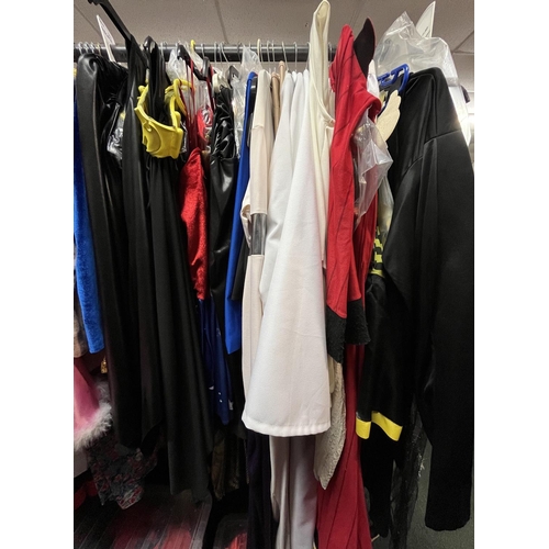 554 - Quantity of women's fancy dress costumes, mostly superheroes, including Star Wars, Marvel, Disney, e... 