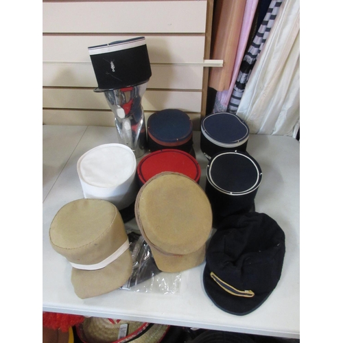 289 - Collection of French Gendarme style kepi hats (10)