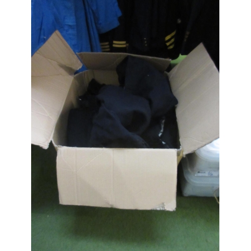 298 - Mixed collection of naval jackets and trousers (1 box)