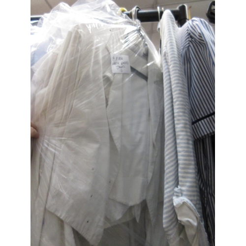 300 - WRAF blue blouses (4), men's short white jackets (4), men's short waisted white jackets (4) and stri... 