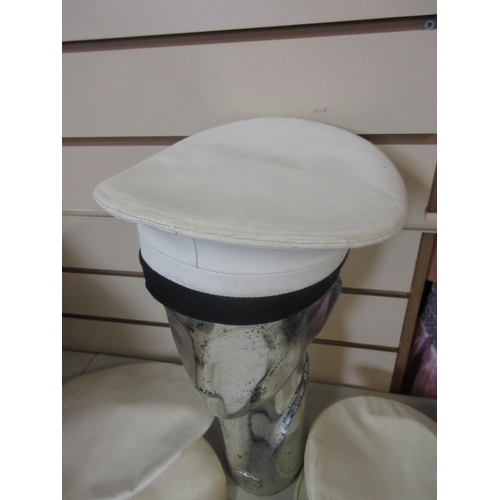 800 - White Sailors hats and naval white peaked hats (1 bag)