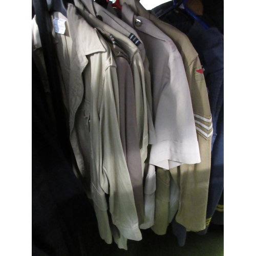 826 - Beige army and RAF shirts and jackets, approx.8