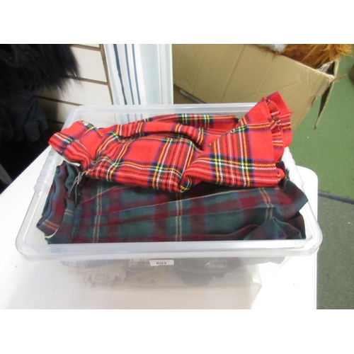 693 - Children's tartan skirts (1 box)