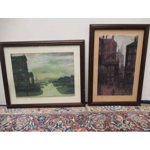 510 - L. S. Lowry print, 'Coming from the Mill' by Athena, two others, 'The Lodging House' and 'Peel Park ... 