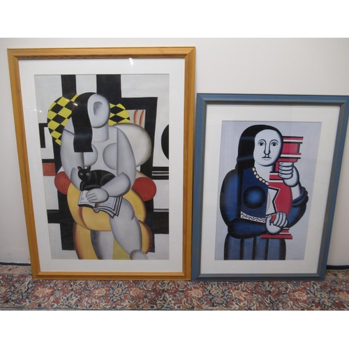 512 - Two modern Fernand Leger prints, and two similar prints 87cm x 59cm max (4)