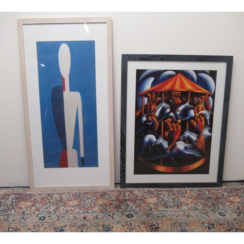 512 - Two modern Fernand Leger prints, and two similar prints 87cm x 59cm max (4)