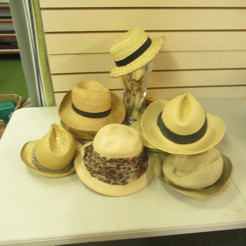 101 - Collection of straw sun hats