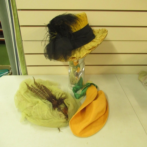 110 - Women's hats, yellow and orange (3)