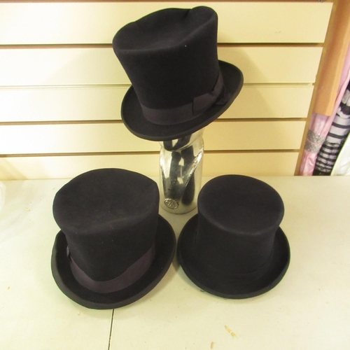 65 - Dark navy blue top hats (3)